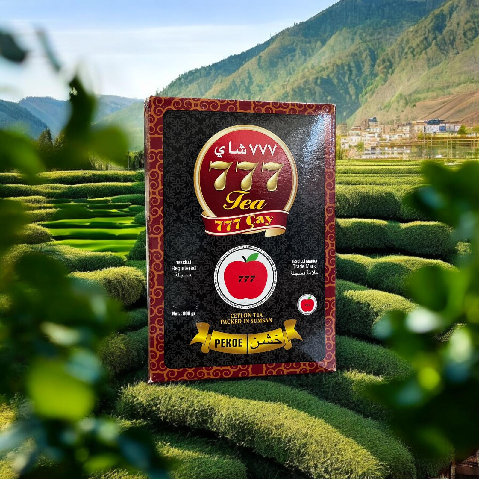 777 kutu siyah ithal çay 800 gr 